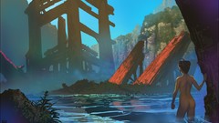 Ass anime girls ecchi post-apocalyptic nude art