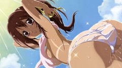 Ass Anime outdoors big eyes anime girls brunettes sora no 