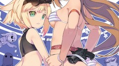 Ass Anime red eyes blondes long hair anime girls green eyes 