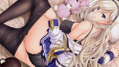 Ass Army military jackets blondes pillows skirts long hair 