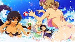 Ass blondes anime girls blue eyes green eyes green hair 