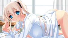 Ass blue eyes cleavage twintails Mabinogi Nao