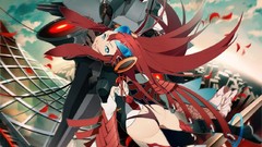 Ass flying long hair blue eyes skies redheads panties 