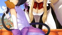 Ass food fish gloves Ribbons sitting bows blondes eating long 