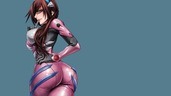 Ass glasses anime girls brunettes neon genesis evangelion 