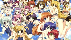 Ass glasses white hair red eyes Signum blondes blush blue hair 