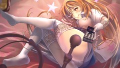 Ass legs stockings handbag blondes long hair anime girls remote 