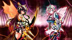 Ass wings Swords bows pink hair anime girls blue eyes boku wa 