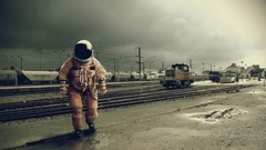 Astronauts cities cosmonaut virus outer space