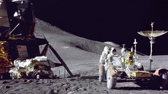 Astronauts NASA spaceships vehicles outer space Lunar Lander 