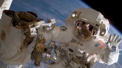 Astronauts space walk