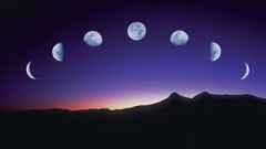 Astronomy science fiction outer space moon phases