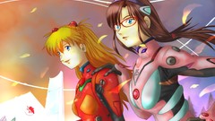 Asuka langley soryu neon genesis evangelion makinami mari 