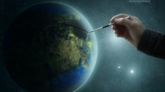 Atheism paintings outer space