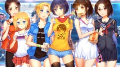 Attack game food headphones glasses console blondes blue eyes 