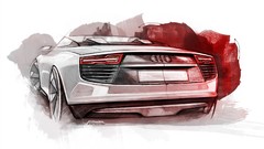 Audi cars concept art Audi E-Tron Spyder