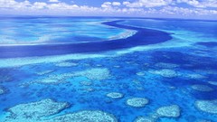 Australia aerial view Great Barrier Reef