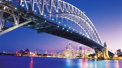 Australia City Lights Bridges sydney opera house sydney harbour 