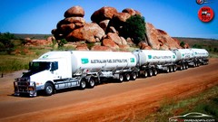 Australia Volvo trucks Road train