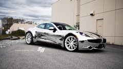 Auto tuning cars chrome Fisker Karma