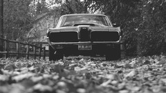 Autumn black and white cars classic Mercury muscle 1970 Mercury 