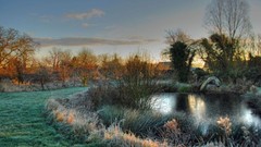 Autumn morning frosty