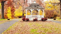 Autumn Philadelphia Pennsylvania gazebo