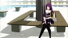 Bakemonogatari purple hair senjougahara