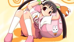 Bakemonogatari red eyes twintails