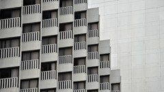 Balcony architecture grayscale