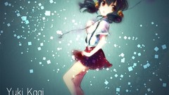 Balloons brown eyes vocaloid black hair kaai yuki twintails