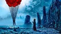 Balloons drawings masks gas masks romantically apocalyptic 