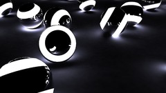Balls abstract Metallic Lamps reflections 3d spheres cgi 3D 