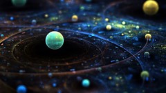 Balls abstract Structure lines shapes planets sparkles outer 