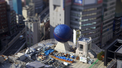 Balls buildings osaka tilt-shift