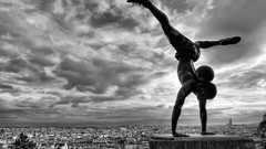 Balls soccer martial arts Gymnast handstand