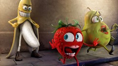 Bananas pear funny strawberries exhibitionism