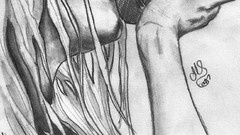 Band drawings musicians portraits flyleaf Lacey Mosley Lacey 