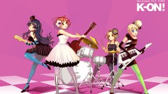 Band drummer guitars anime girls akiyama mio k - on hirasawa 