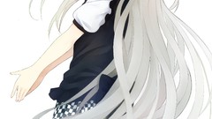 Band Shoes dress long hair anime girls green eyes nyaruko 
