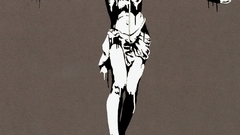 Banksy Jesus Christ crucified.