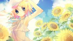 Bare shoulders blondes clouds