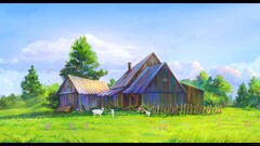 barns sheep artwork