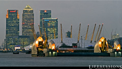 Barriering London skyline all