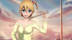 Baseball Anime blondes panties baseball bats shimapan