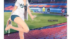 Baseball Anime Shorts anime girls bra idolmaster ganaha hibiki 