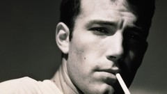 Batman Men Celebrity Ben Affleck Cigarettes faces grayscale