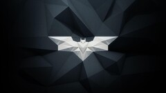 Batman The Dark Knight Rises low poly comics Batman Logo black