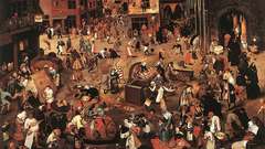 Battle and high carnival Brueghel Lent Resolution