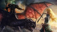 Battles Eowyn Nazgul artwork the lord of the rings fantasy art 